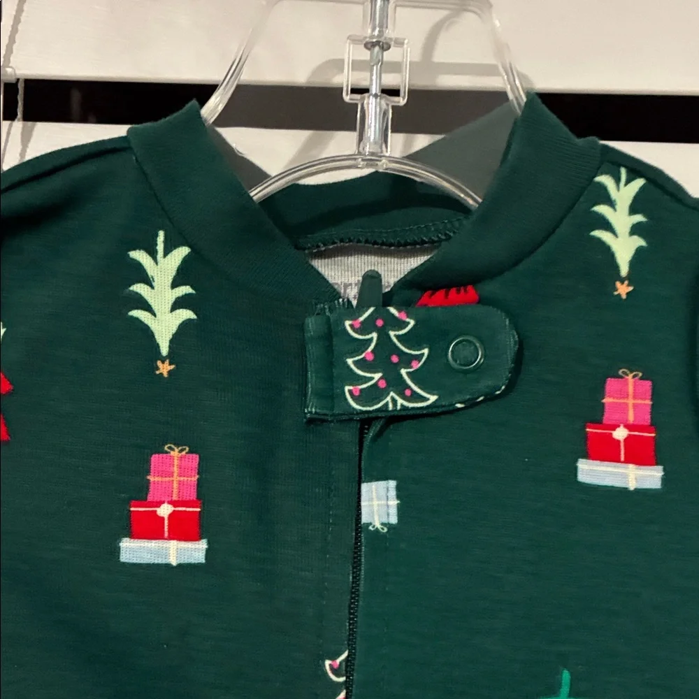 Carter's Green Footie with Red and White Accents